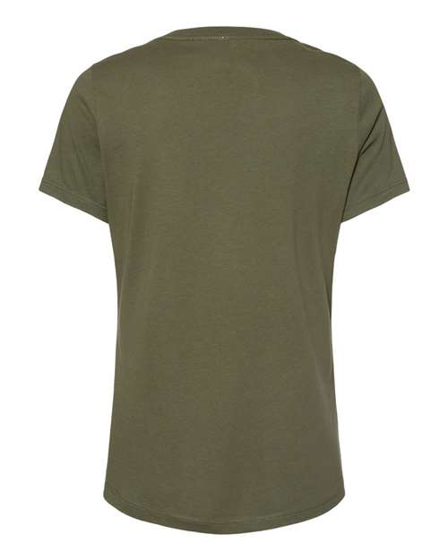 Bella + Canvas 6405 Ladies' Relaxed Jersey V-Neck T-Shirt #color_MILITARY GREEN