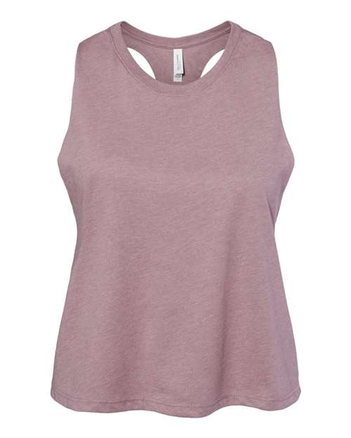 Bella + Canvas 6682 Ladies' Racerback Cropped Tank #color_HEATHER ORCHID