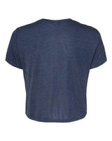 Bella + Canvas B8882 Ladies' Flowy Cropped T-Shirt #color_HEATHER NAVY