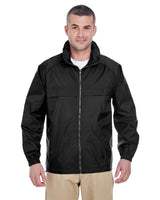 UltraClub 8929 Adult Full-Zip Hooded Pack-Away Jacket