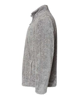 J America JA8464 Unisex Boundary Shag Quarter Zip #color_GREY