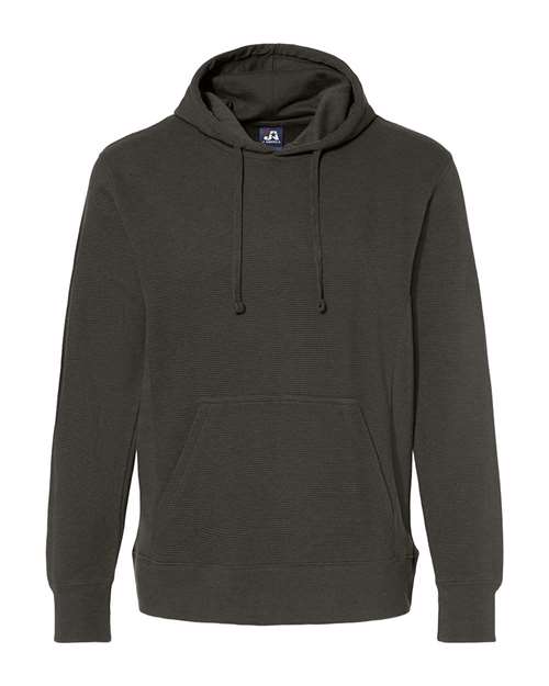 J America JA8706 Ripple Fleece Pulllover Hooded Sweatshirt #color_BLACK