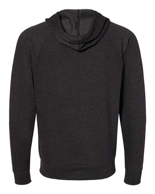 Independent Trading Co. SS1000Z Icon Lightweight Loopback Terry Full-Zip Hooded Sweatshirt #color_Charcoal Heather