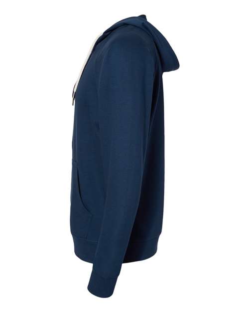 Independent Trading Co. SS1000Z Icon Lightweight Loopback Terry Full-Zip Hooded Sweatshirt #color_Indigo