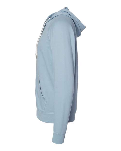 Independent Trading Co. SS1000Z Icon Lightweight Loopback Terry Full-Zip Hooded Sweatshirt #color_Misty Blue