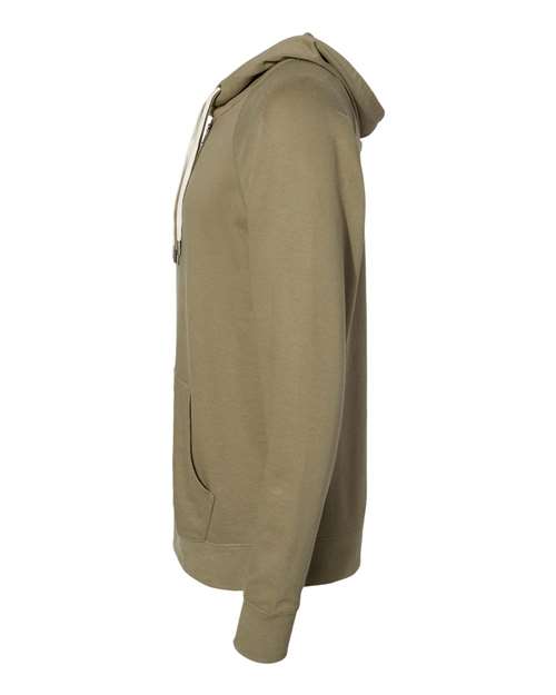 Independent Trading Co. SS1000Z Icon Lightweight Loopback Terry Full-Zip Hooded Sweatshirt #color_Olive