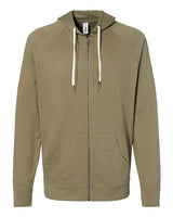 Independent Trading Co. SS1000Z Icon Lightweight Loopback Terry Full-Zip Hooded Sweatshirt #color_Olive