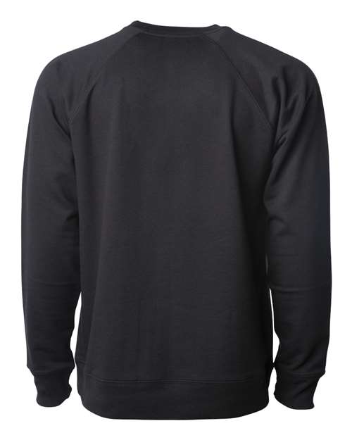 Independent Trading Co. SS1000C Icon Lightweight Loopback Terry Crewneck Sweatshirt #color_Black