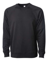 Independent Trading Co. SS1000C Icon Lightweight Loopback Terry Crewneck Sweatshirt #color_Black