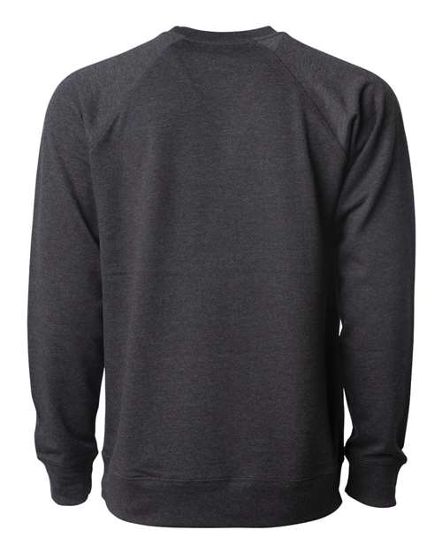 Independent Trading Co. SS1000C Icon Lightweight Loopback Terry Crewneck Sweatshirt #color_Charcoal Heather