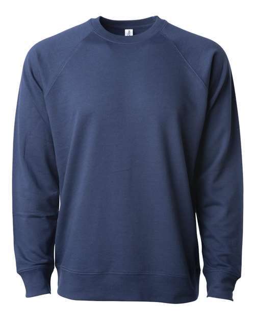 Independent Trading Co. SS1000C Icon Lightweight Loopback Terry Crewneck Sweatshirt #color_Indigo