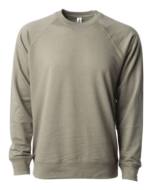 Independent Trading Co. SS1000C Icon Lightweight Loopback Terry Crewneck Sweatshirt #color_Olive