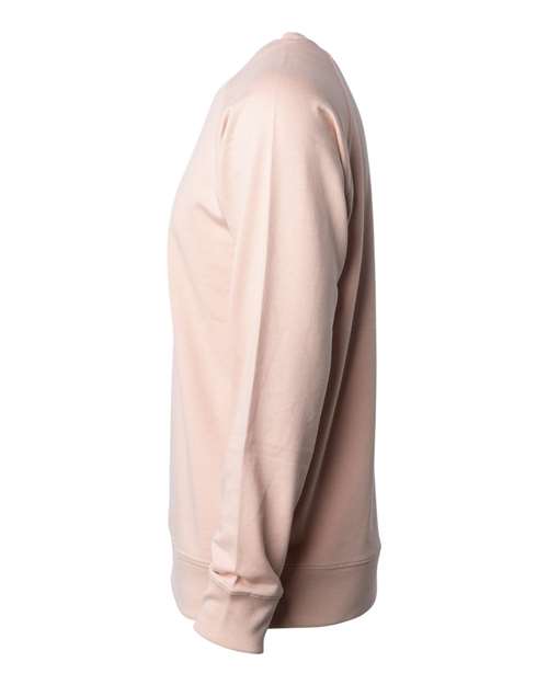 Independent Trading Co. SS1000C Icon Lightweight Loopback Terry Crewneck Sweatshirt #color_Rose