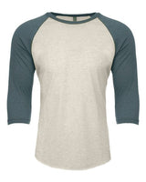 Next Level 6251 Unisex CVC 3/4 Sleeve Raglan Baseball T-Shirt #color_INDIGO/ SILK