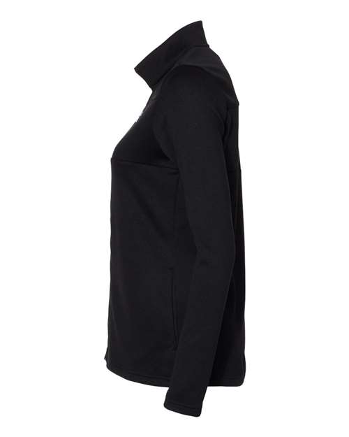 Adidas A483 Women's 3-Stripes Double Knit Full-Zip #color_Black/ Grey Two