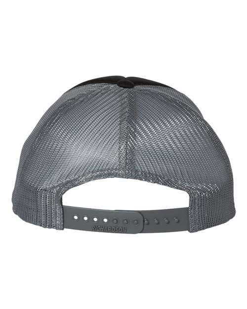 Richardson 213 Low Pro Foamie Trucker Cap #color_Black/ Charcoal/ Black