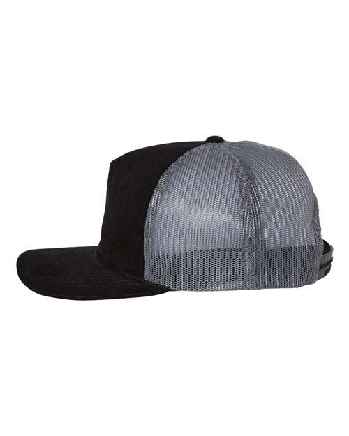Richardson 930 Troutdale Corduroy Trucker Cap #color_Black/ Charcoal