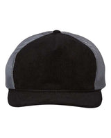 Richardson 930 Troutdale Corduroy Trucker Cap #color_Black/ Charcoal