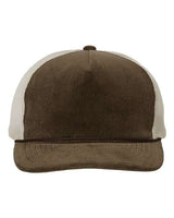 Richardson 930 Troutdale Corduroy Trucker Cap #color_Brown/ Sand