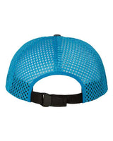 Richardson 935 Rogue Wide Set Mesh Cap #color_Charcoal/ Cyan