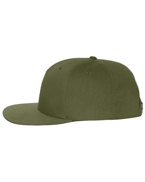 Richardson 255 Pinch Front Structured Snapback Trucker Cap #color_Army Olive