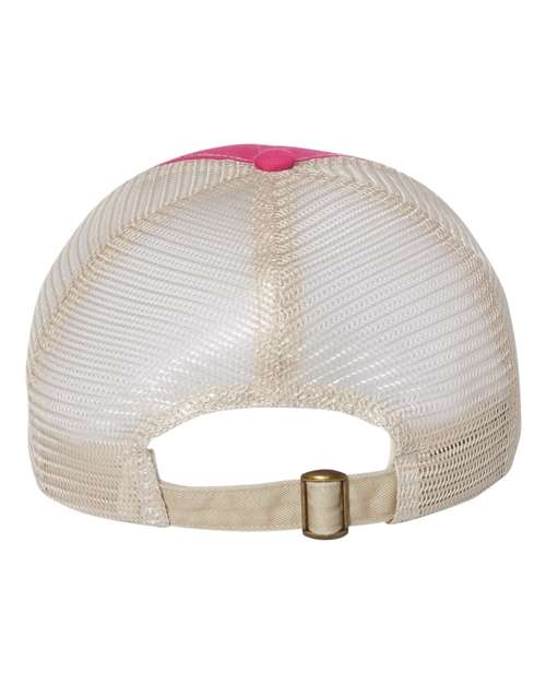 Valucap 3100 Contrast-Stitch Mesh-Back Cap #color_Pink/ Stone