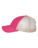 Valucap 3100 Contrast-Stitch Mesh-Back Cap #color_Pink/ Stone