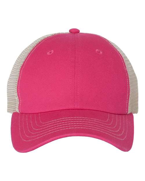 Valucap 3100 Contrast-Stitch Mesh-Back Cap #color_Pink/ Stone