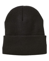 ""Sportsman SP12JL 12" Jersey Lined Cuffed Beanie" #color_Black"