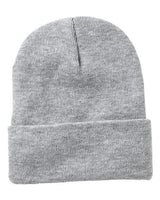 ""Sportsman SP12JL 12" Jersey Lined Cuffed Beanie" #color_Heather Grey"