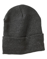 ""Sportsman SP12SL 12" Sherpa Lined Cuffed Beanie" #color_Heather Charcoal"