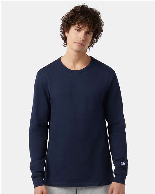 Champion T453 Unisex Heritage Long-Sleeve T-Shirt #color_NAVY