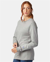 Champion T453 Unisex Heritage Long-Sleeve T-Shirt #color_OXFORD GRAY