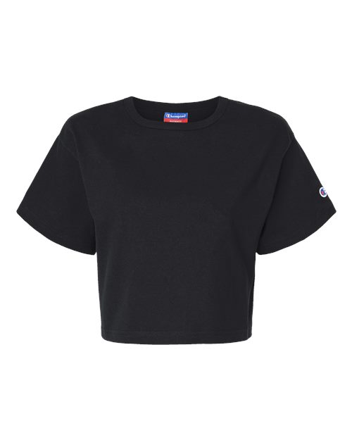 Champion T453W Ladies' Cropped Heritage T-Shirt #color_BLACK