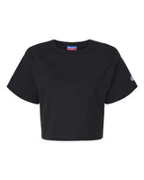 Champion T453W Ladies' Cropped Heritage T-Shirt #color_BLACK