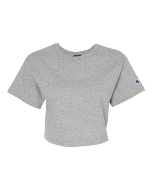 Champion T453W Ladies' Cropped Heritage T-Shirt #color_OXFORD GRAY