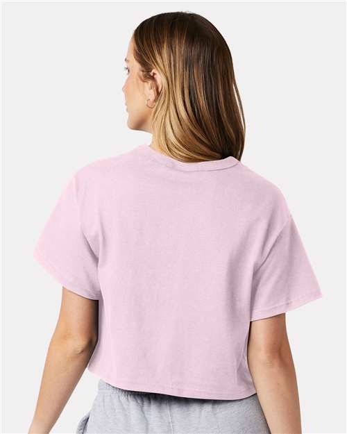 Champion T453W Ladies' Cropped Heritage T-Shirt #color_PINK CANDY