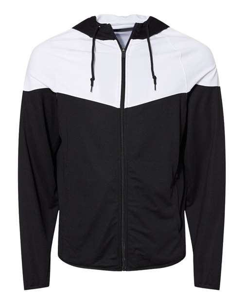 Badger 7722 Spirit Outer-Core Jacket #color_Black/ White
