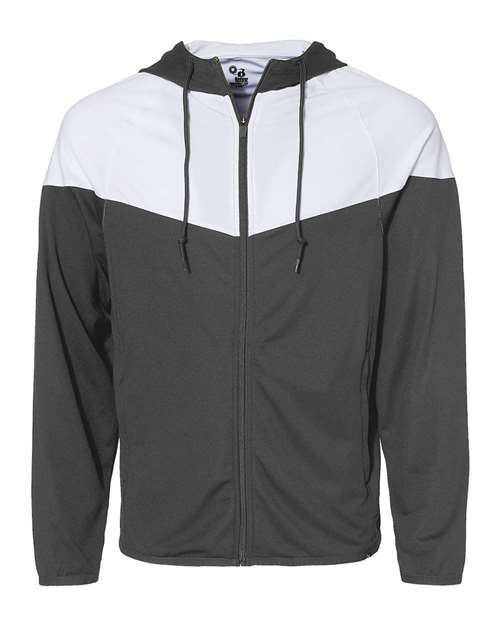 Badger 7722 Spirit Outer-Core Jacket #color_Graphite/ White
