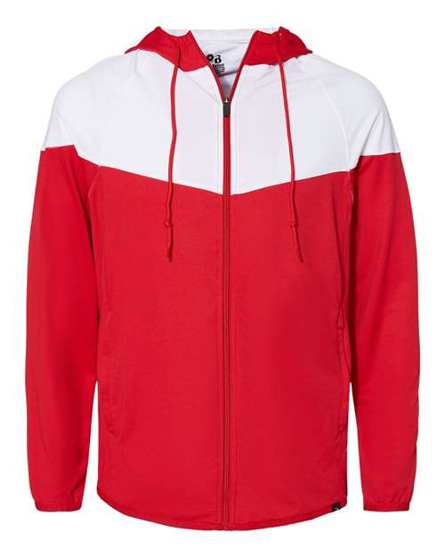 Badger 7722 Spirit Outer-Core Jacket #color_Red/ White