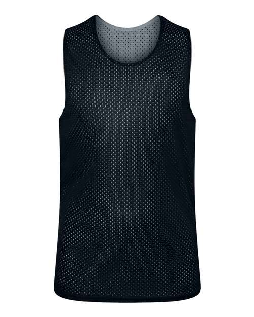 C2 Sport 5228 Youth Reversible Mesh Tank #color_Black/ White