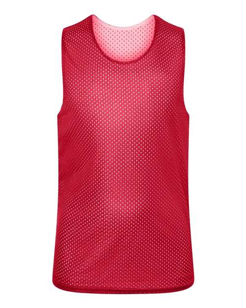 C2 Sport 5228 Youth Reversible Mesh Tank #color_Red/ White
