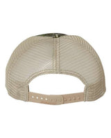 Richardson 111P Garment Washed Printed Trucker Cap #color_Mossy Oak Obsession/ Khaki