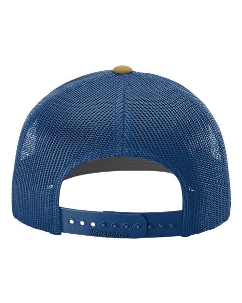 Richardson 112 Snapback Trucker Cap #color_Biscuit/ True Blue