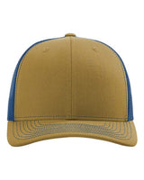 Richardson 112 Snapback Trucker Cap #color_Biscuit/ True Blue