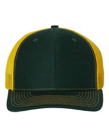 Richardson 112 Snapback Trucker Cap #color_Dark Green/ Yellow