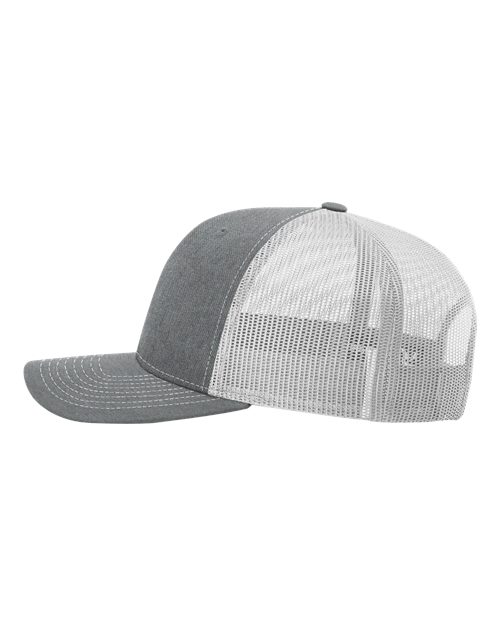 Richardson 112 Snapback Trucker Cap #color_Heather Grey/ Light Grey