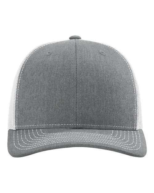 Richardson 112 Snapback Trucker Cap #color_Heather Grey/ Light Grey