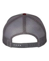 Richardson 112 Snapback Trucker Cap #color_Heather Grey/ Charcoal/ Maroon