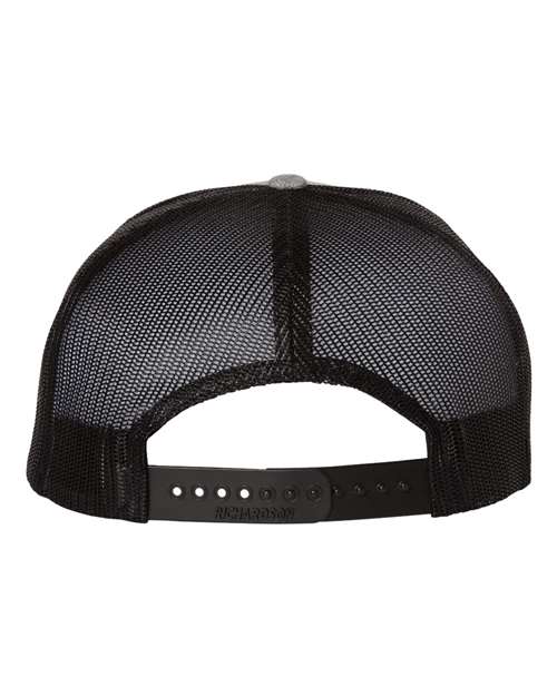 Richardson 511 Wool Blend Flat Bill Trucker Cap #color_Heather Grey/ Black